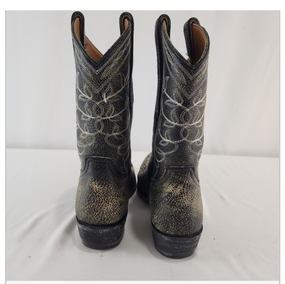 Old Gringo Black Distressed 10" Polo Razz Heel Cowboy Boots - Picture 7 of 16